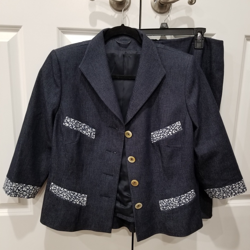 ALGO 2-pc Denim Skirt Suit